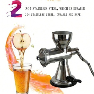 Exprimidor Manual de Acero Inoxidable 304, Extractor de Manivela para Hierba de Trigo, Vegetales, Jengibre y Granada - Product Image 3