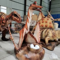 Modèle d'animatronique de dinosaure artificiel grandeur nature pour parc à thème, dinosaure pterosaure animatronique fait main