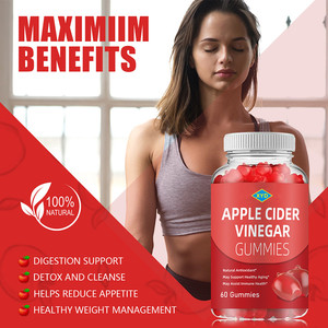 OEM 공장 애플 사이다 식초 구미 캔디 체중 조절 프라이빗 라벨 무설탕 ACV 구미 - Product Image 4