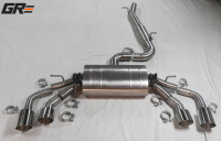 Système d'échappement Catback Valvetronic SS304 pour Volkswagen Golf 8 R 2.0T 2021+ avec sorties quadruples et silencieux intermédiaire arrière