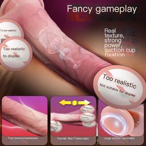 Полностью автоматический выдвижной силиконовый дилдо-вибратор для женщин, электрический мастурбатор, секс-игрушка для взрослых, устройство для оргазма - Product Image 4