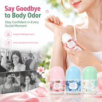 Déodorant Roll-on Soin des Aisselles à l'Extrait Végétal Naturel Rose Tulipe Parfum Longue Durée Anti-Transpiration Contrôle des Odeurs Format Voyage