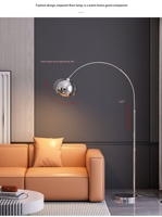 Lampe sur pied LED en fer de style nordique post-moderne pour salon et hôtel, design contemporain, grande taille