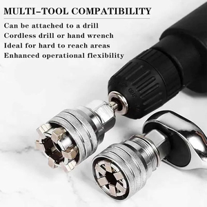 10-19mm Multi-Function Socket Wrench Tool Adjustable Universal Socket Wrench for 3/8" Drive Ratchet Torque Wrench & Power Drill - Product Image 5