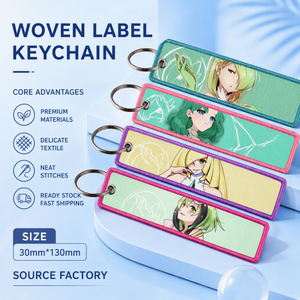 <span class=keywords><strong>Porte</strong></span>-clés brodé <span class=keywords><strong>Goku</strong></span> avec 1200 motifs de paysages d'anime, en tissu tissé, pour la mode - Product Image 5