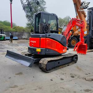 Excavatrice d'occasion HITACHI ZX50, moteur Yanmar, mini-excavatrice sur chenilles en caoutchouc de 5 tonnes, excavatrice d'occasion avec moteur - Product Image 1