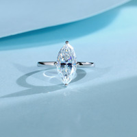 Fabricants de bijoux personnalisés Adodo, bague solitaire en moissanite de 3 carats, coupe marquise, certificat VVS GRA, bijoux pour femme, bijoux PVD