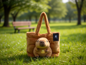 Borsa Peluche a Forma di Capibara 31cm-50cm, Giocattolo Unisex per Bambini, Borsa con Animale Imbottito - Product Image 2