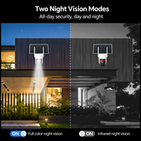 Cámara de Seguridad PTZ Inalámbrica con Energía Solar, WiFi, Visión Nocturna en Color HD 2K, Detección de Movimiento, Monitoreo Remoto, Tarjeta SD de 32 GB
