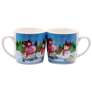 Al por mayor creativa de dibujos animados lindo taza de café etiqueta Navidad taza del logotipo para <span class=keywords><strong>el</strong></span> mercado de Rusia - Product Image 5