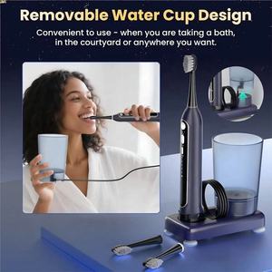 El Más Reciente Irrigador Dental y <span class=keywords><strong>Cepillo</strong></span> de <span class=keywords><strong>Dientes</strong></span> Sónico Automático Recargable 3 en 1 de 100 PSI para Limpieza Profunda y Blanqueamiento Dental - Product Image 4
