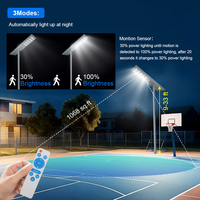 Lampadaire solaire LED intégré 400W 500W 600W 280LM avec puce LED 7070, nouvelle batterie longue durée, étanche, télécommande