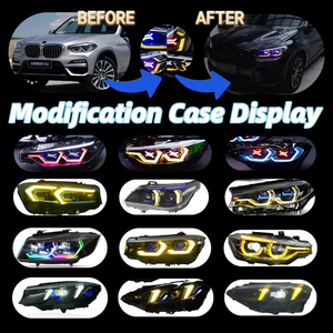 F32 हेडलाइट e71 f22 f30 e90 हेडलाइट कस्टम rgb शैली g20 e60 e92 e87 ई 89 संशोधित दोहरी रंग शैली अपग्रेड स स्टाइल एर्क - Product Image 2