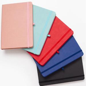 สมุดบันทึกคุณภาพสูง A5 ปกหนัง PU เย็บด้วยด้าย กระดาษปราศจากเนื้อไม้ สีตามสั่ง พร้อมสายรัดยางยืด - Product Image 5