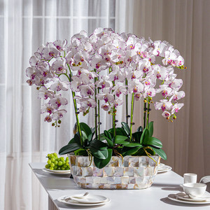 Vente en gros <span class=keywords><strong>de</strong></span> décoration d'intérieur, <span class=keywords><strong>orchidée</strong></span> papillon <span class=keywords><strong>artificielle</strong></span> en pot, fleur <span class=keywords><strong>artificielle</strong></span> au toucher réel, pot d'<span class=keywords><strong>orchidée</strong></span> Phalaenopsis - Product Image 5