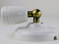 Lampe murale en céramique et métal ZX Simple DIY E27, petite lampe à visser d'intérieur, élégante, noire/blanche, garantie de 2 ans, certifiée VDE T210