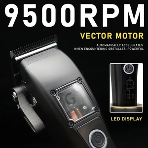 เครื่องตัดผมมืออาชีพสำหรับผู้ชาย รุ่นใหม่ 9500RPM พร้อมใบมีด DLC และแท่นชาร์จ  หน้าจอ LCD - Product Image 2