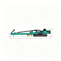 Foreuse rotative sur chenilles SUNWARD SWDM600 pour pieux, diamètre 3500 mm, profondeur 145 m, capacité de 212 tonnes