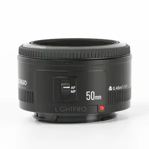 永诺YN 50毫米C F1.8 DSLR相机大口径自动对焦镜头，适用于EF安装相机