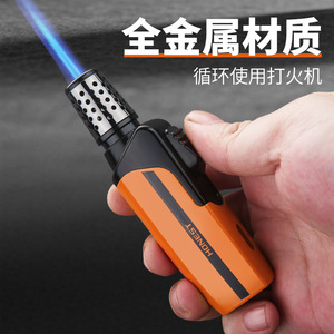 Briquet à butane rechargeable coupe-vent JOFI 1 Jet, orange, pour voyage, cigare et moxibustion - Product Image 2