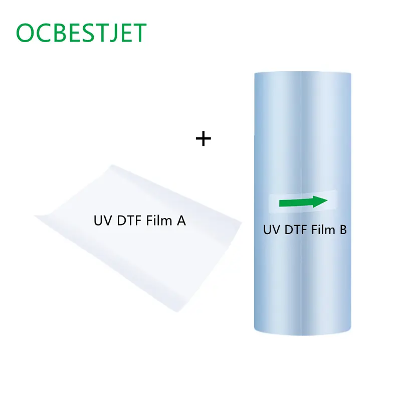 OCBESETJET ขายส่งผู้ผลิต A3 A4ร้อน Peel DTF PET UV Transfer Papel สำหรับ L1800 1390 P800 P600 R3000 3880