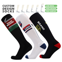 Chaussettes de compression sportives sur mesure, design personnalisé, chaussettes de football, chaussettes hautes confortables pour le football