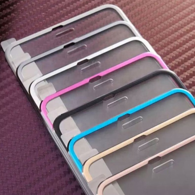 3D Metal Frame Titanium Alloy Tempered Glass Screen Protector for Tecno Spark 7 Infinix Hot Itel Shockproof Full Glue 9H