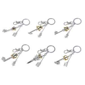 Jeu de gros <span class=keywords><strong>Kingdom</strong></span> <span class=keywords><strong>Hearts</strong></span> Sora Key Keyblade Arme Porte-clés Porte-clés pendentif en métal - Product Image 1