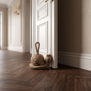 Decorative Snail Shape Cast Stone <b>Door</b> Stopper with <b>Rope</b> Handle Heavy Weighted <b>Door</b> <b>Stop</b> for Home Decor - Product Image 3