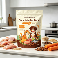 Sachet Doypack personnalisé en nylon imprimé numériquement avec feuille d'aluminium, refermable à fermeture éclair, pour emballage d'aliments pour animaux de compagnie, haute qualité pour Mylar
