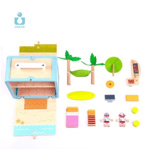 UDEAS Pretend Role Play Diy Educational Toy Kids Wooden <strong>Doll</strong> House With <strong>Doll</strong> Room Furniture <strong>Swings</strong> - Product Image 3