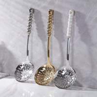 Vente directe d'usine Ensemble d'ustensiles de cuisine en céramique marbrée avec poignée en perle 7 pièces en acier inoxydable 304 Ensemble d'ustensiles de cuisine