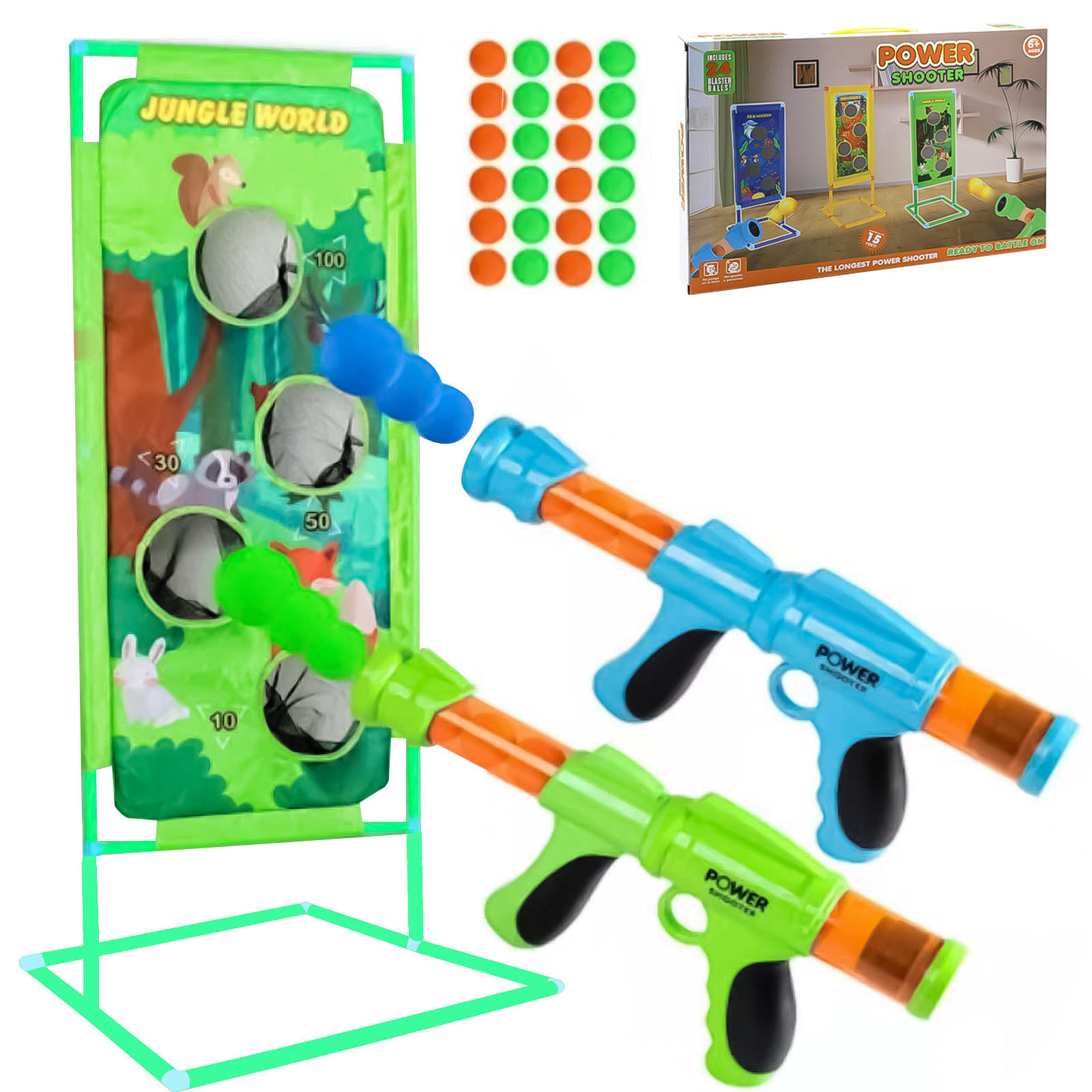 Objetivo de pistola de aire verde bosque-tipo fijo