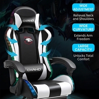 Chaise de jeu pliable multicolore avec repose-pieds rétractable, chaise de course ergonomique en maille, éclairage LED, accoudoirs réglables, inclinable