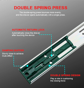 Rebote de fábrica, deslizamiento de cajón emergente automático, Canal telescópico, rodamiento de Kitchenball, gabinete deslizante, riel deslizante, soporte plegable de Metal - Product Image 6
