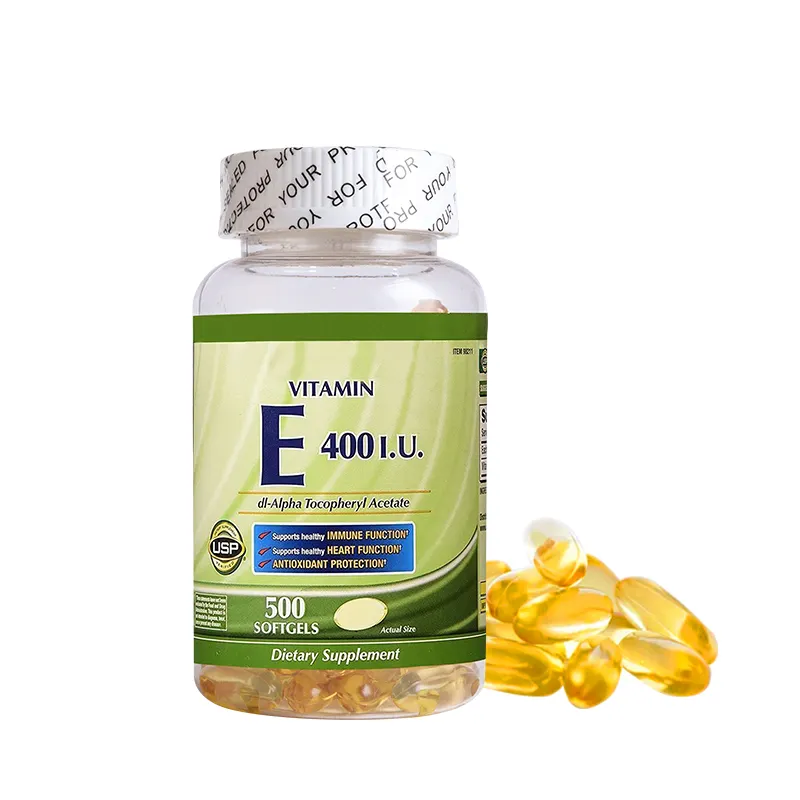 Capsules de Softgel de vitamine E d'oem ODM, Capsules de Softgel de vitamine E antioxydant 400 iu, Capsules douces pour les soins de la peau