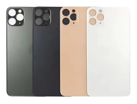 Couvercle de batterie noir et boîtier en verre arrière pour iPhone X et iPhone 13 accessoire de téléphone portable à grand trou