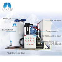 ARKREF Machine à glaçons industrielle de grande capacité 20 tonnes 25 tonnes 30 tonnes Machine à glace en flocons pour barrages dans l'industrie de la construction