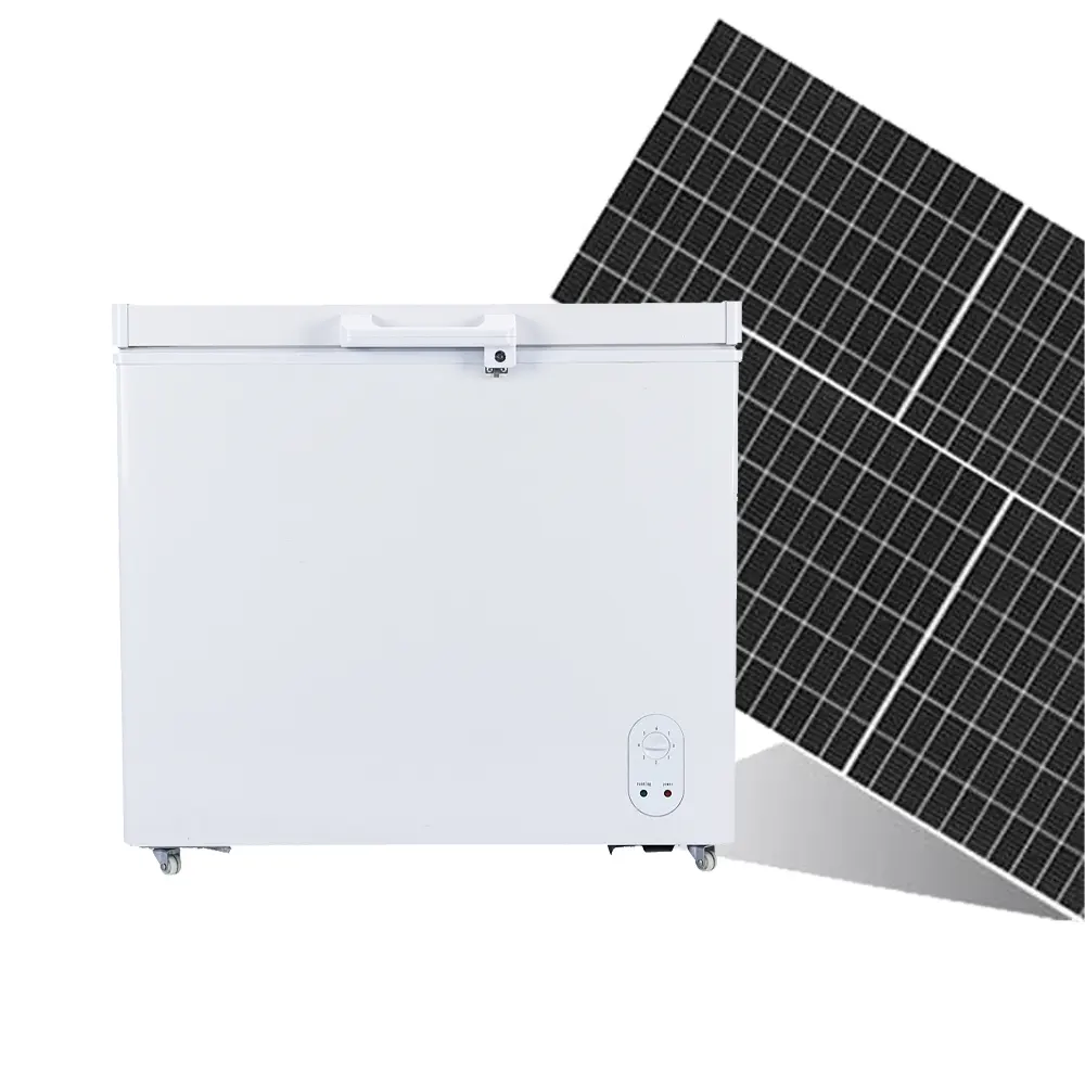 12V 24V DC 208 liters 7.3 cu.ft cooling ice cream off grid solar chest freezers