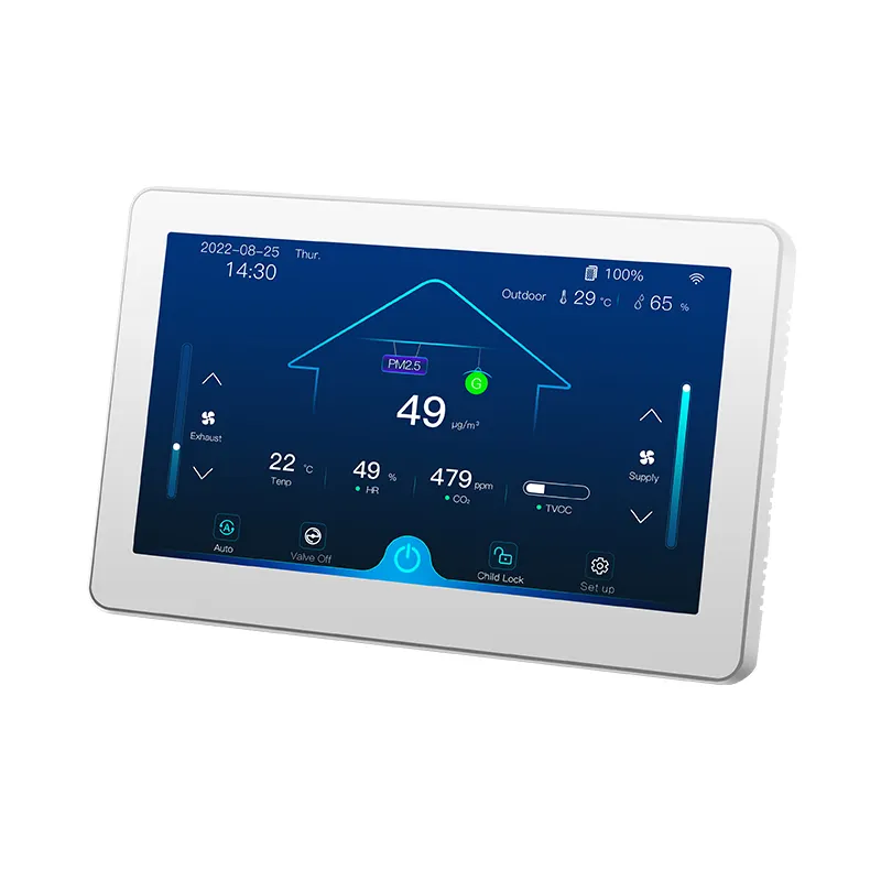 HRV ERV MVHR 전기 시스템 스위치 컨트롤러 스마트 홈 Tuya WIFI 컨트롤러 대기 질 센서 팬 컨트롤러