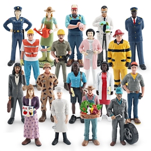 Figurines professionnelles de simulation transfrontalière Xinhen : professeur, chef, mécanicien automobile, jardinier, médecin, infirmière - Product Image 1