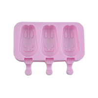 Moules à Sucettes Glacées en Silicone Créatives, Moules à Crème Glacée en Forme de Dessin Animé avec Couvercle pour Sucettes Glacées Maison DIY