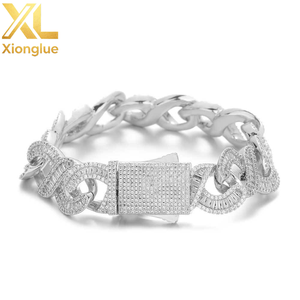 Chaîne cubaine Hip Hop 12MM en zircon, collier pour homme, bijoux de luxe, plaqué or 18 carats, personnalisable - Product Image 5