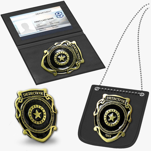 Insignias de Metal de escudo de <span class=keywords><strong>agencia</strong></span> gubernamental personalizadas, broche en relieve 3D de detective privado, aleación de Zinc para uniforme de seguridad y uso de guardia - Product Image 4