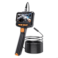 Endoscope Industriel Portable de 4,3 Pouces avec Câble Semi-Rigide de 16,4 Pieds, Caméra d'Inspection HD Boroscope avec LED IP67 pour Automobile/Tuyauterie