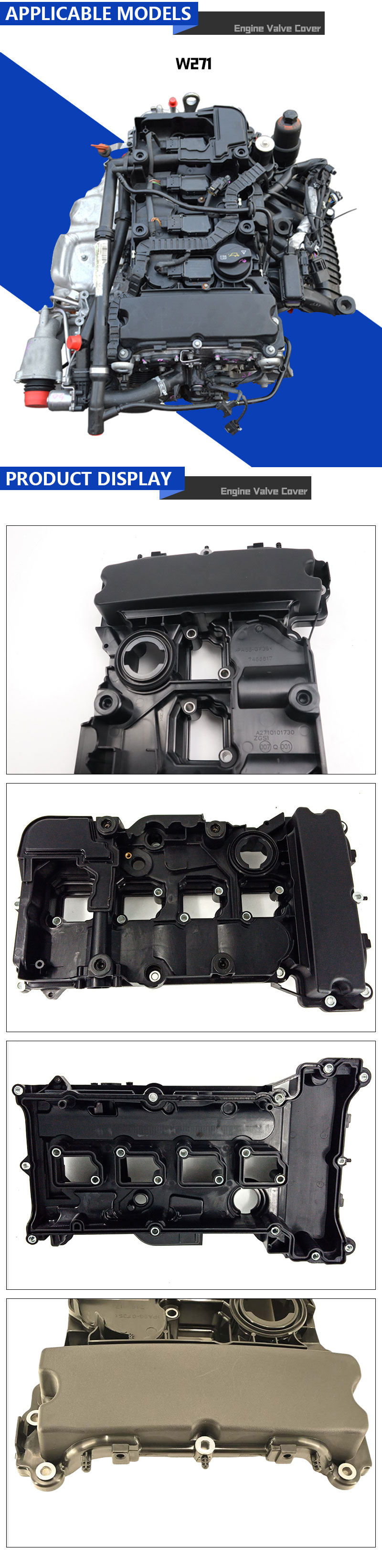 バルブ カバー シリンダー OEM A2710101730 適用: ベンツ-C250 AL-EE-1932 AL エンジンバルブカバ 車部品 2710101730 A2710101730 シリンダーヘッド