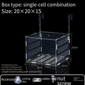 Acquario acrilico di lusso moderno per la forma rettangolare Bettas con gancio o ventosa opzione separatore di isolamento domestico - Product Image 4