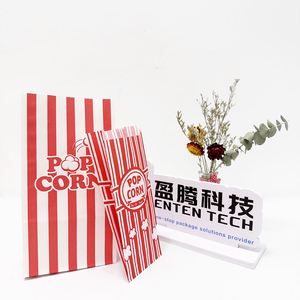 Bolsa de Papel para Palomitas de Maíz Ecológica, Reciclable, Resistente a la Grasa, con Fondo Plano, de Calidad Alimentaria, Colorida - Product Image 2
