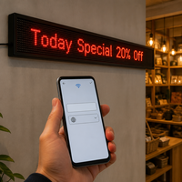 Letrero LED Programable P10 con Texto Desplazable, Pantalla Multi-idioma, Control WiFi, Letrero para Ventana de Tienda, Resistente al Agua IP65