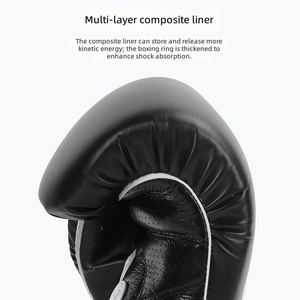 <span class=keywords><strong>Guantoni</strong></span> <span class=keywords><strong>da</strong></span> Boxe in Vera Pelle con Protezione Rinforzata per Nocche, per Kickboxing, MMA, Allenamento e Sparring, Misure <span class=keywords><strong>da</strong></span> 8 a 16 OZ - Product Image 2